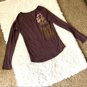 Oakley purple long sleeve logo tee shirt, small